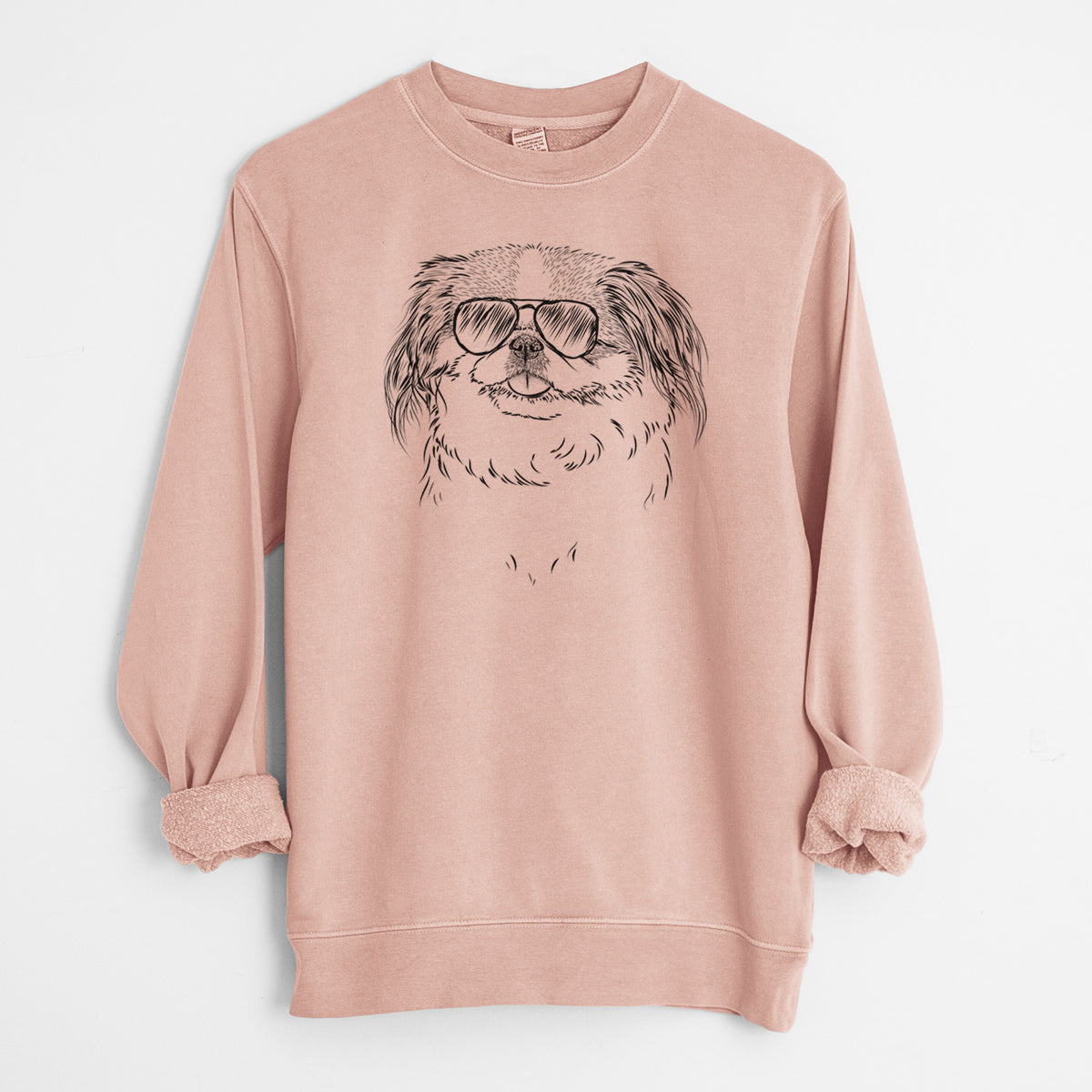 Aviator Abra Bean the Pekingese - Unisex Pigment Dyed Crew Sweatshirt