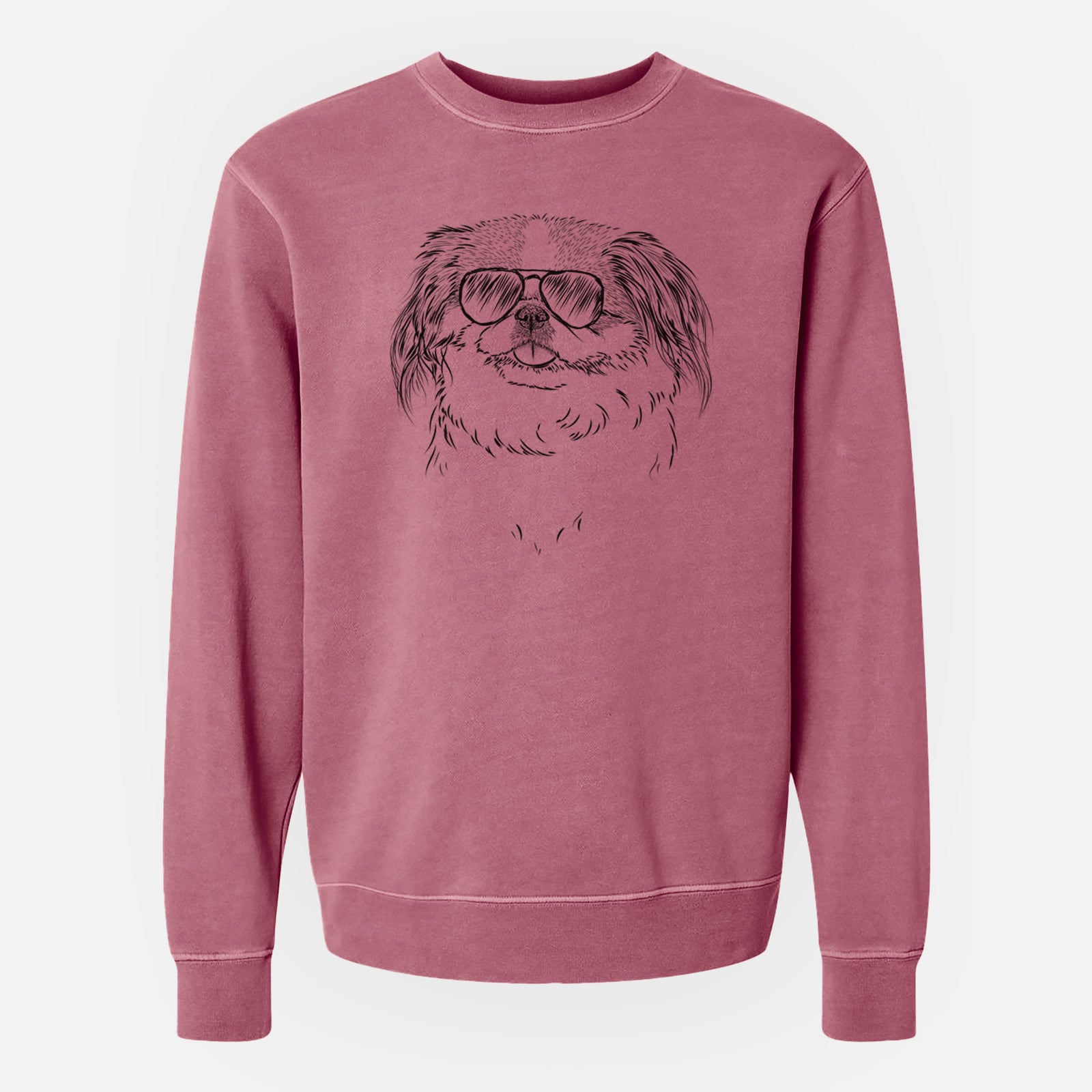 Aviator Abra Bean the Pekingese - Unisex Pigment Dyed Crew Sweatshirt