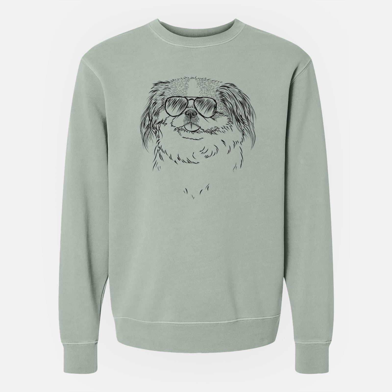 Aviator Abra Bean the Pekingese - Unisex Pigment Dyed Crew Sweatshirt