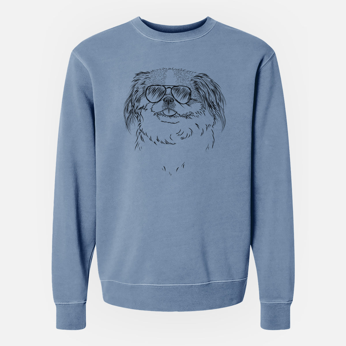 Aviator Abra Bean the Pekingese - Unisex Pigment Dyed Crew Sweatshirt