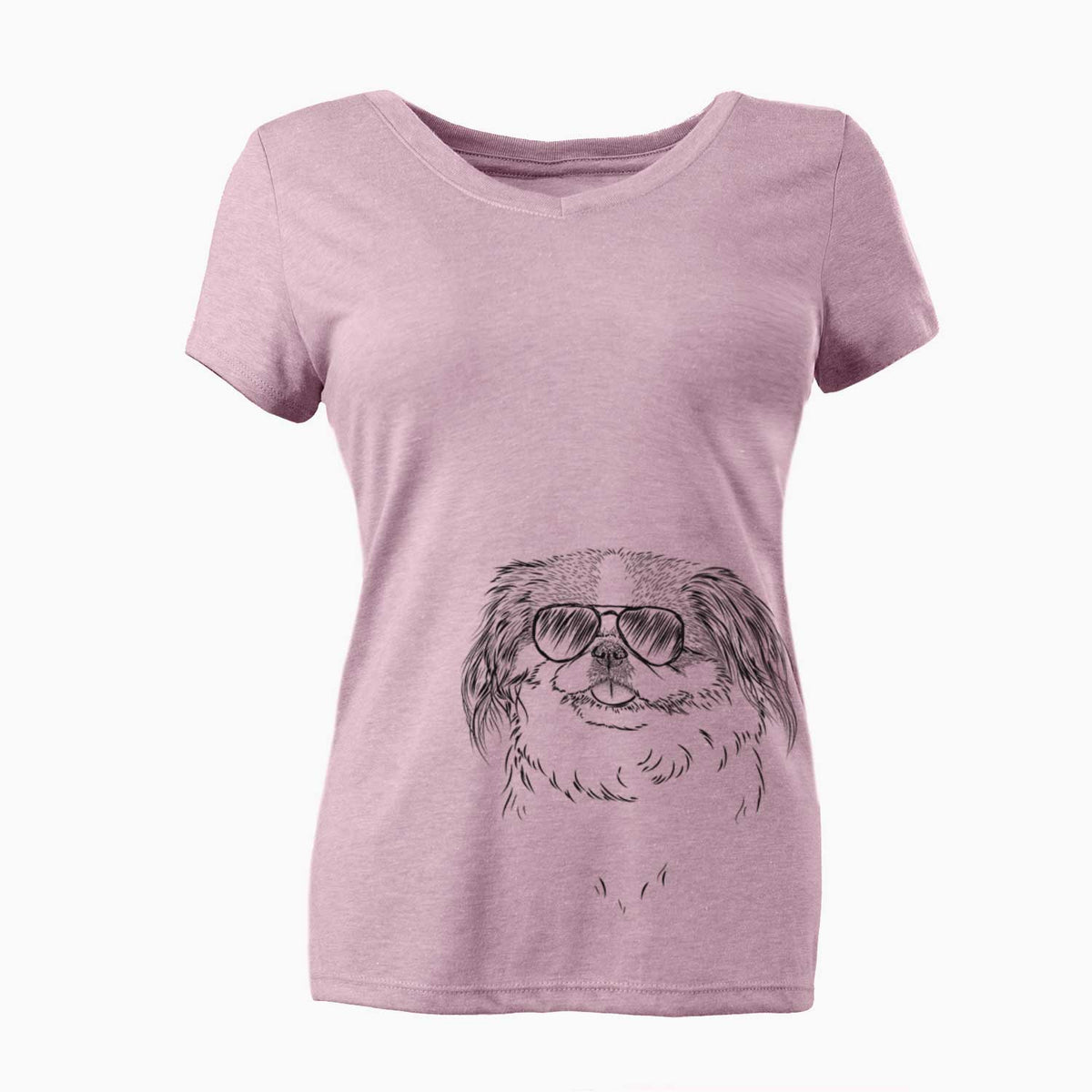 Aviator Abra Bean the Pekingese - Women's V-neck Shirt