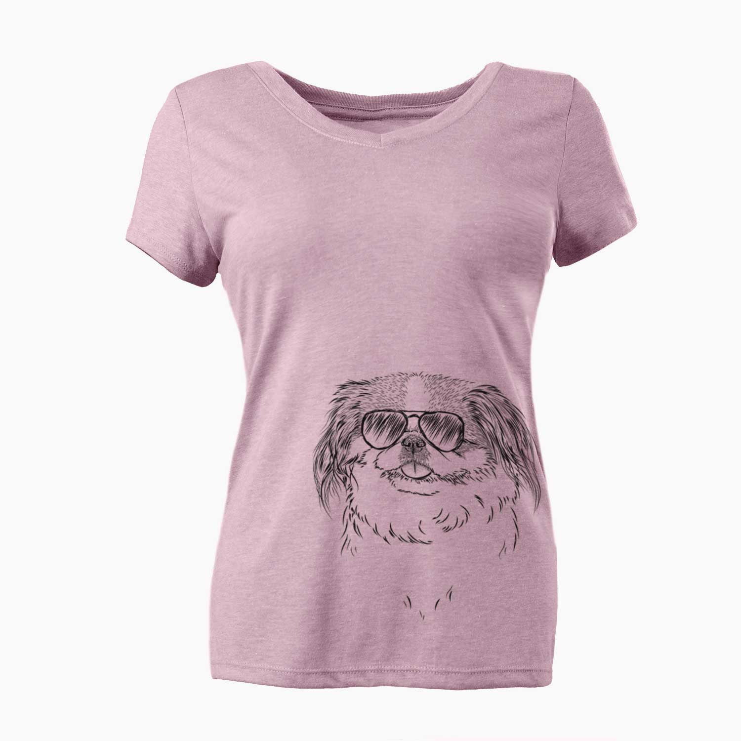 Aviator Abra Bean the Pekingese - Women's V-neck Shirt