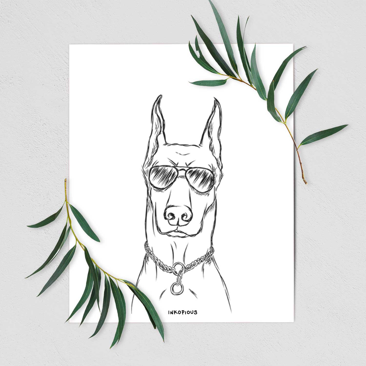 Ace the Doberman Pinscher Art Print