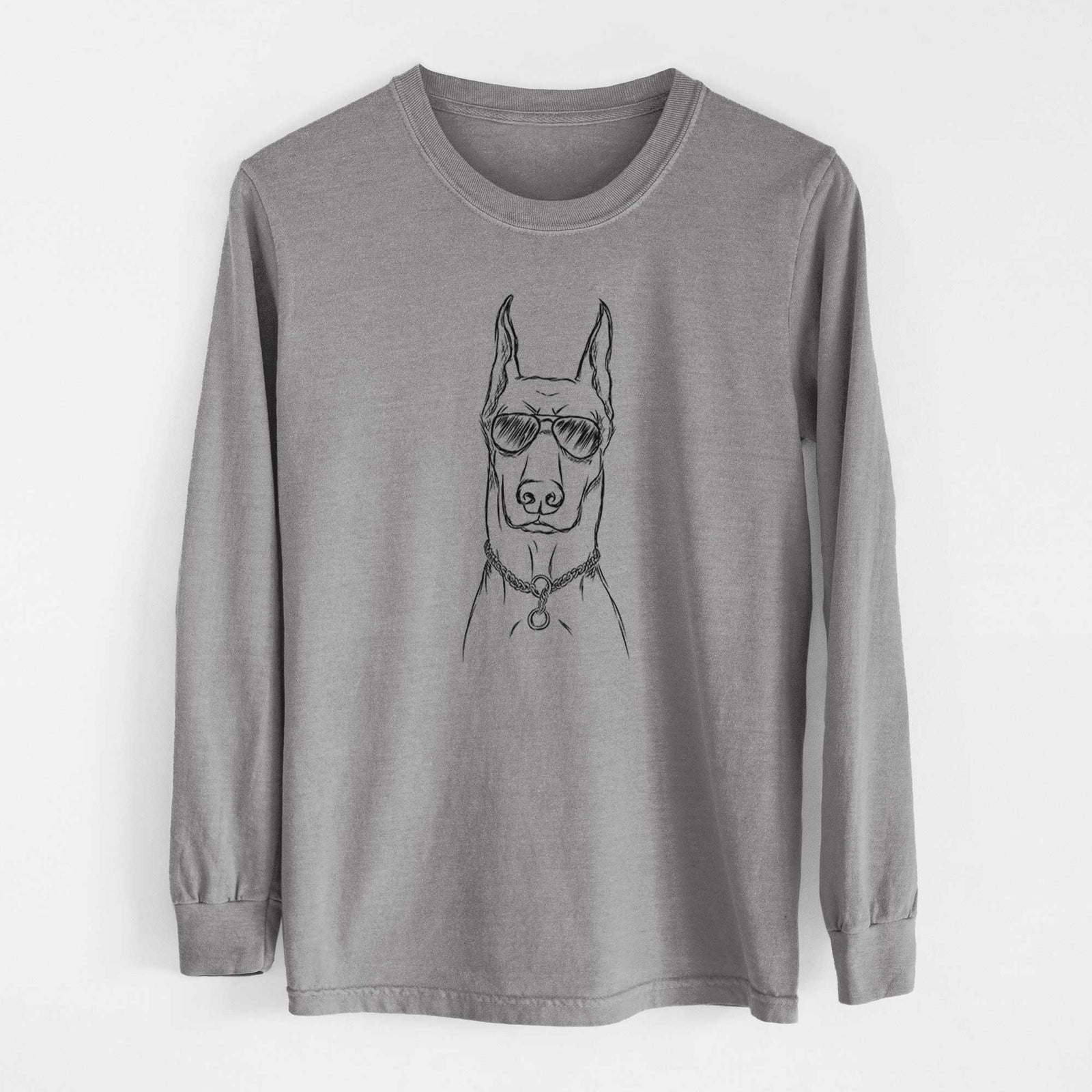 Aviators Ace the Doberman Pinscher - Heavyweight 100% Cotton Long Sleeve