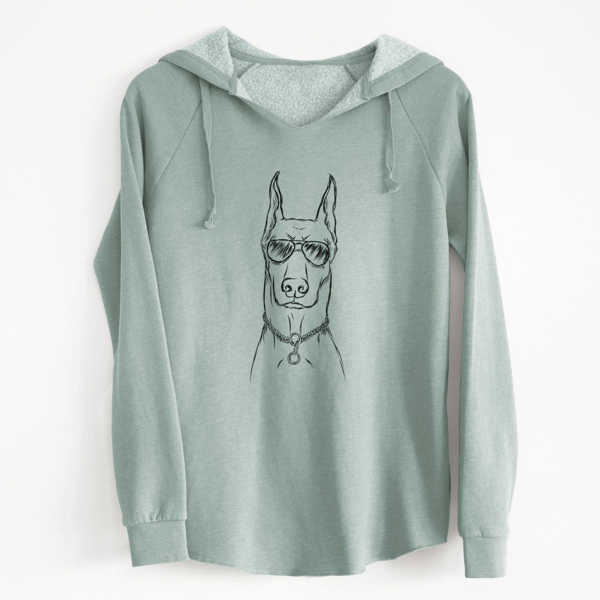 Aviator Ace the Doberman Pinscher - Cali Wave Hooded Sweatshirt