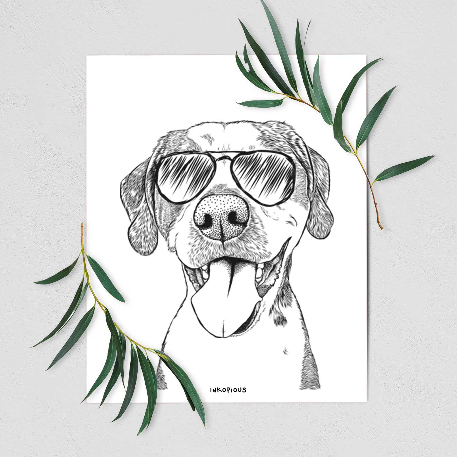 Ace Boogie the Mixed Breed Art Print