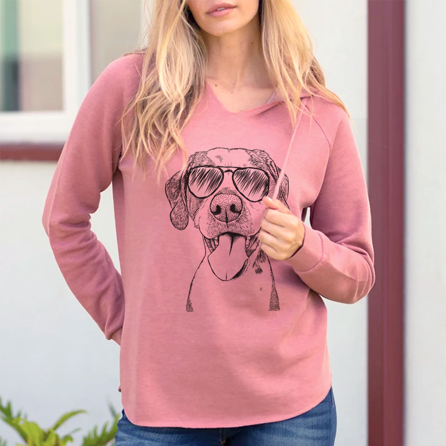 Aviator Ace Boogie the Mixed Breed - Cali Wave Hooded Sweatshirt