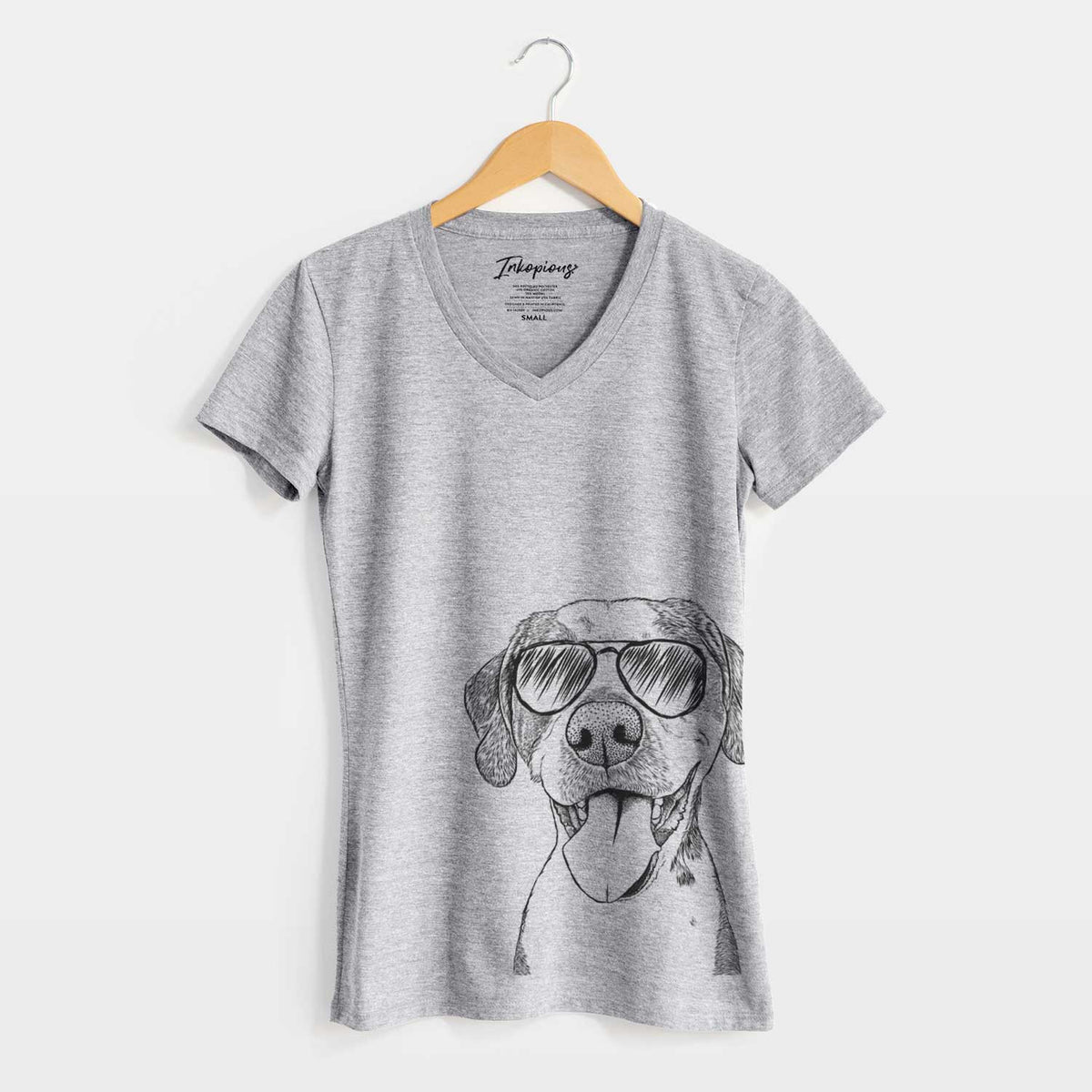 Aviator Ace Boogie the Mixed Breed - Women&#39;s V-neck Shirt