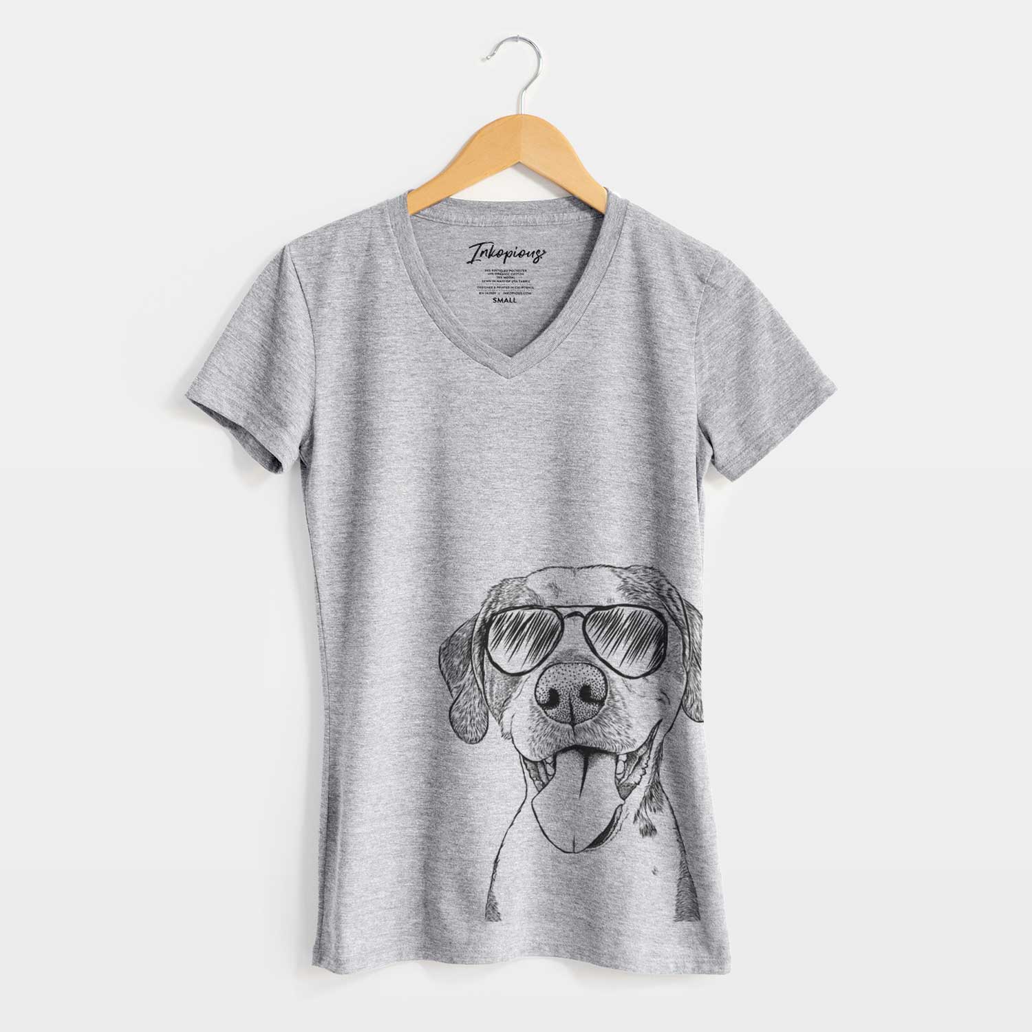 Aviator Ace Boogie the Mixed Breed - Women's V-neck Shirt