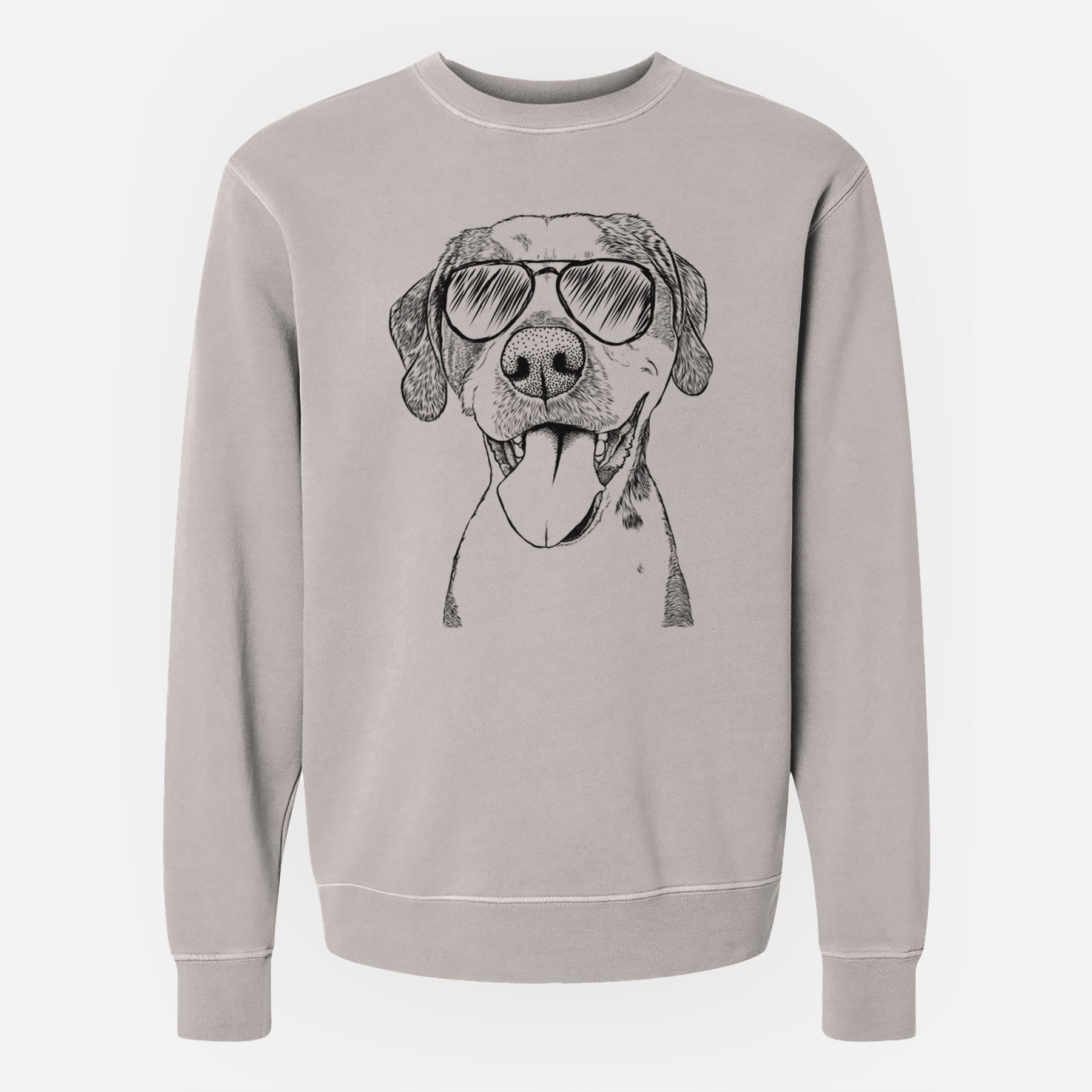 Aviator Ace Boogie the Mixed Breed - Unisex Pigment Dyed Crew Sweatshirt