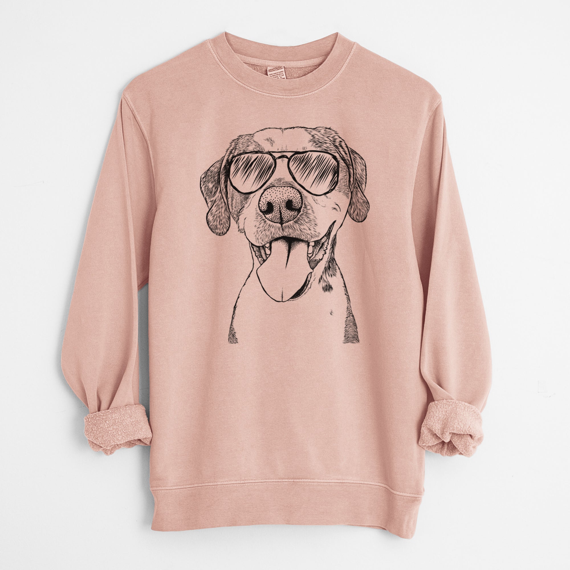 Aviator Ace Boogie the Mixed Breed - Unisex Pigment Dyed Crew Sweatshirt