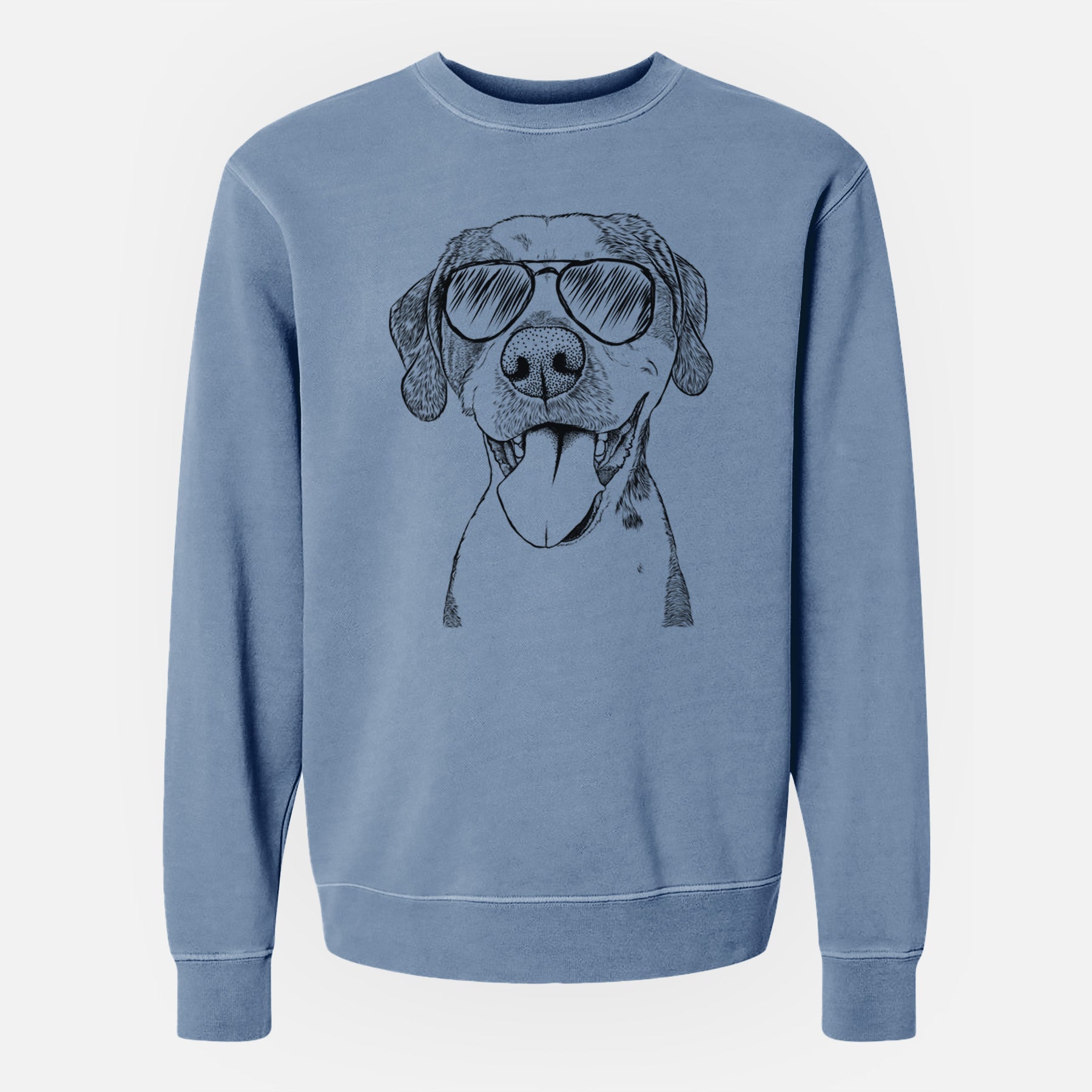 Aviator Ace Boogie the Mixed Breed - Unisex Pigment Dyed Crew Sweatshirt