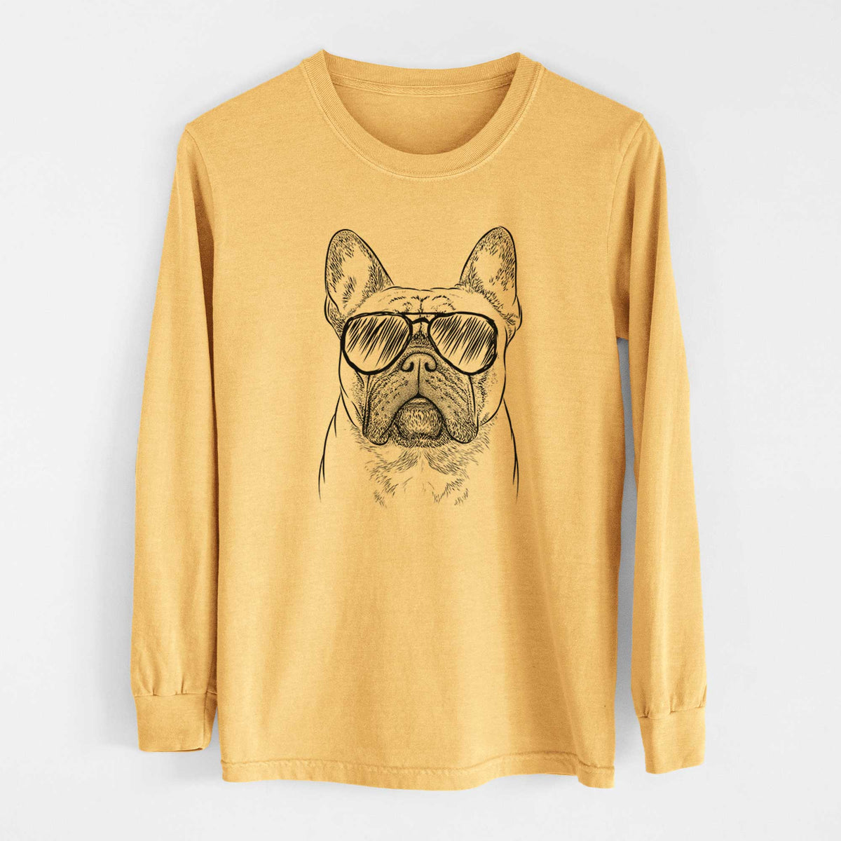 Aviators Acelynn the French Bulldog - Heavyweight 100% Cotton Long Sleeve