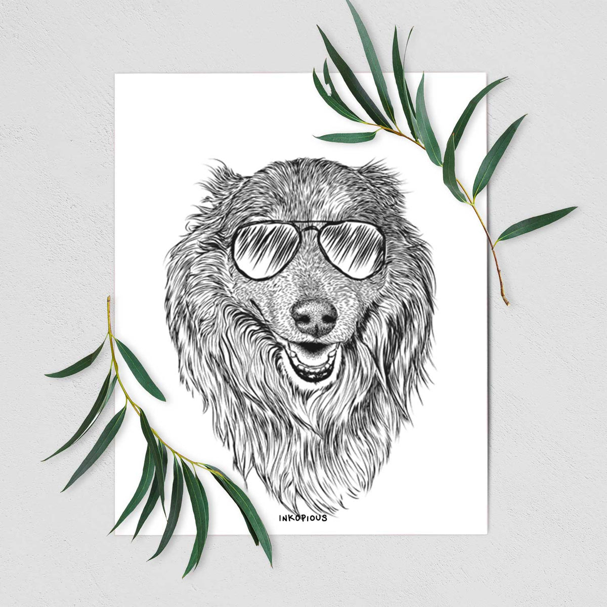 Addie the Collie Mix Art Print