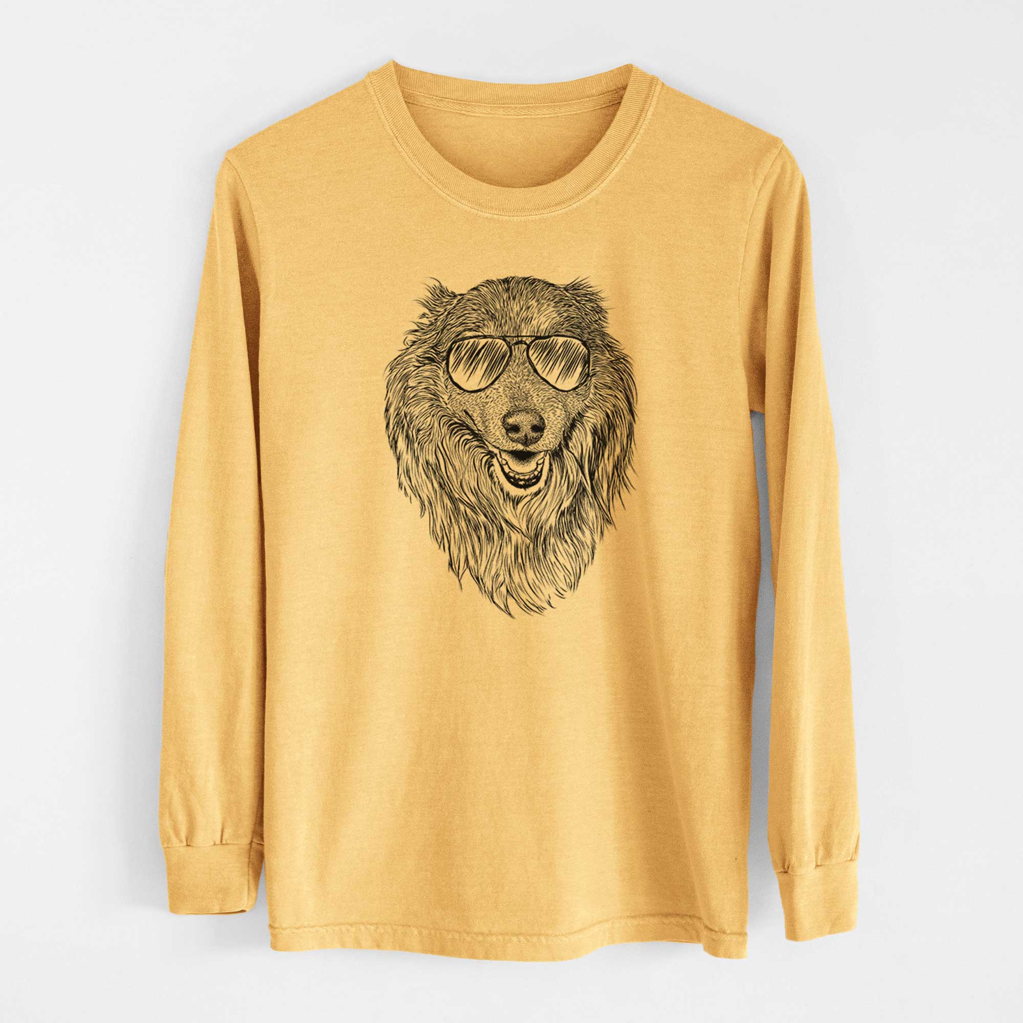 Aviators Addie the Collie Mix - Heavyweight 100% Cotton Long Sleeve