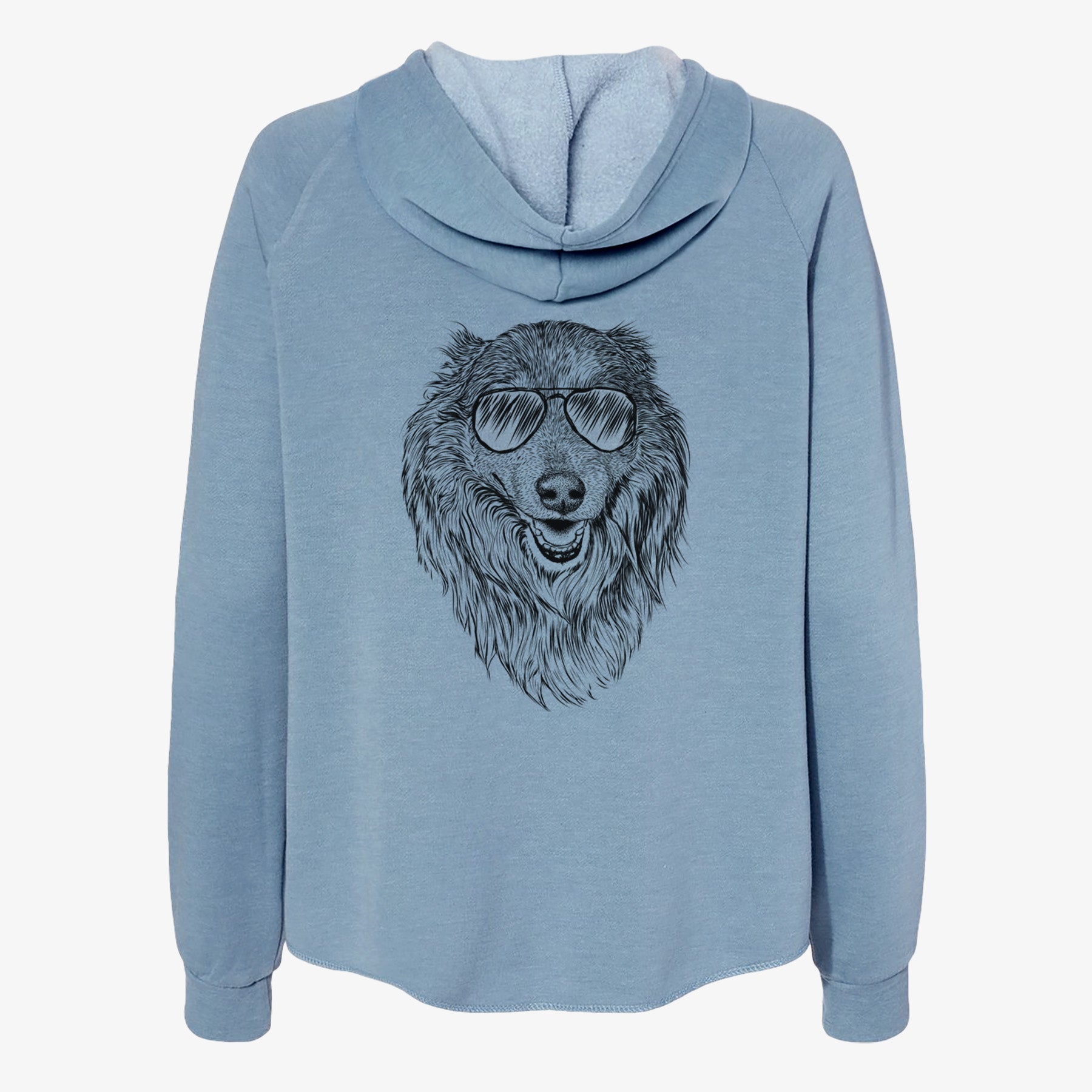 Addie the Collie Mix - Women's Cali Wave Zip-Up Sweatshirt