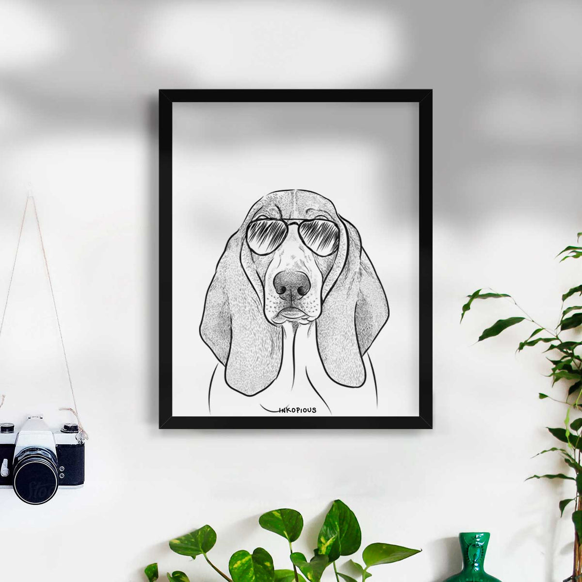 Addison the Basset Hound Art Print