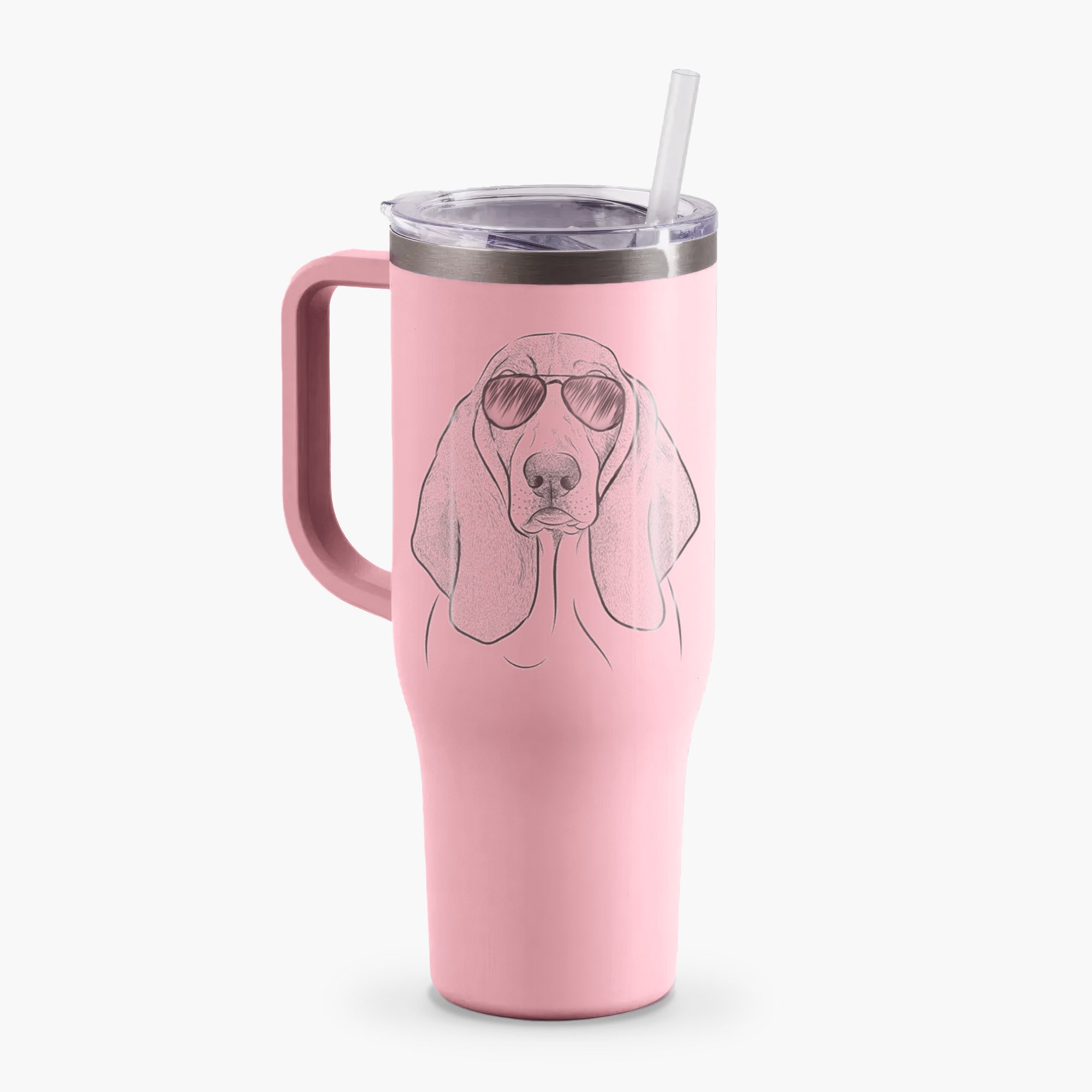 Addison the Basset Hound - 40oz Tumbler with Handle