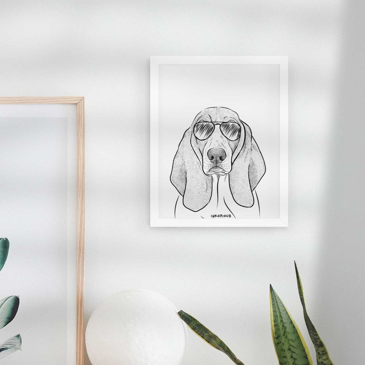 Addison the Basset Hound Art Print