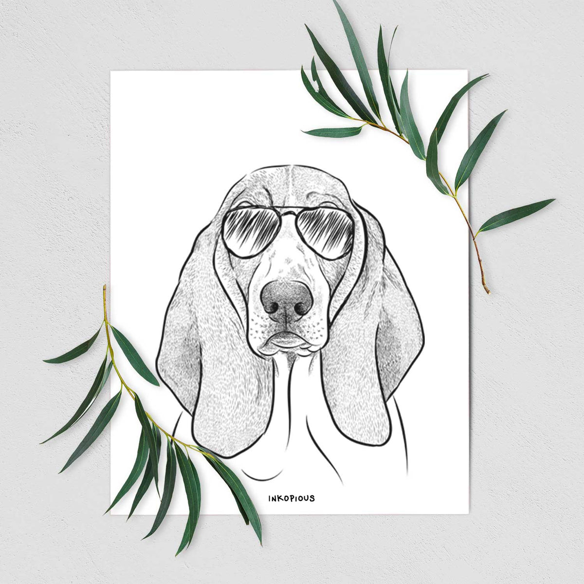 Addison the Basset Hound Art Print