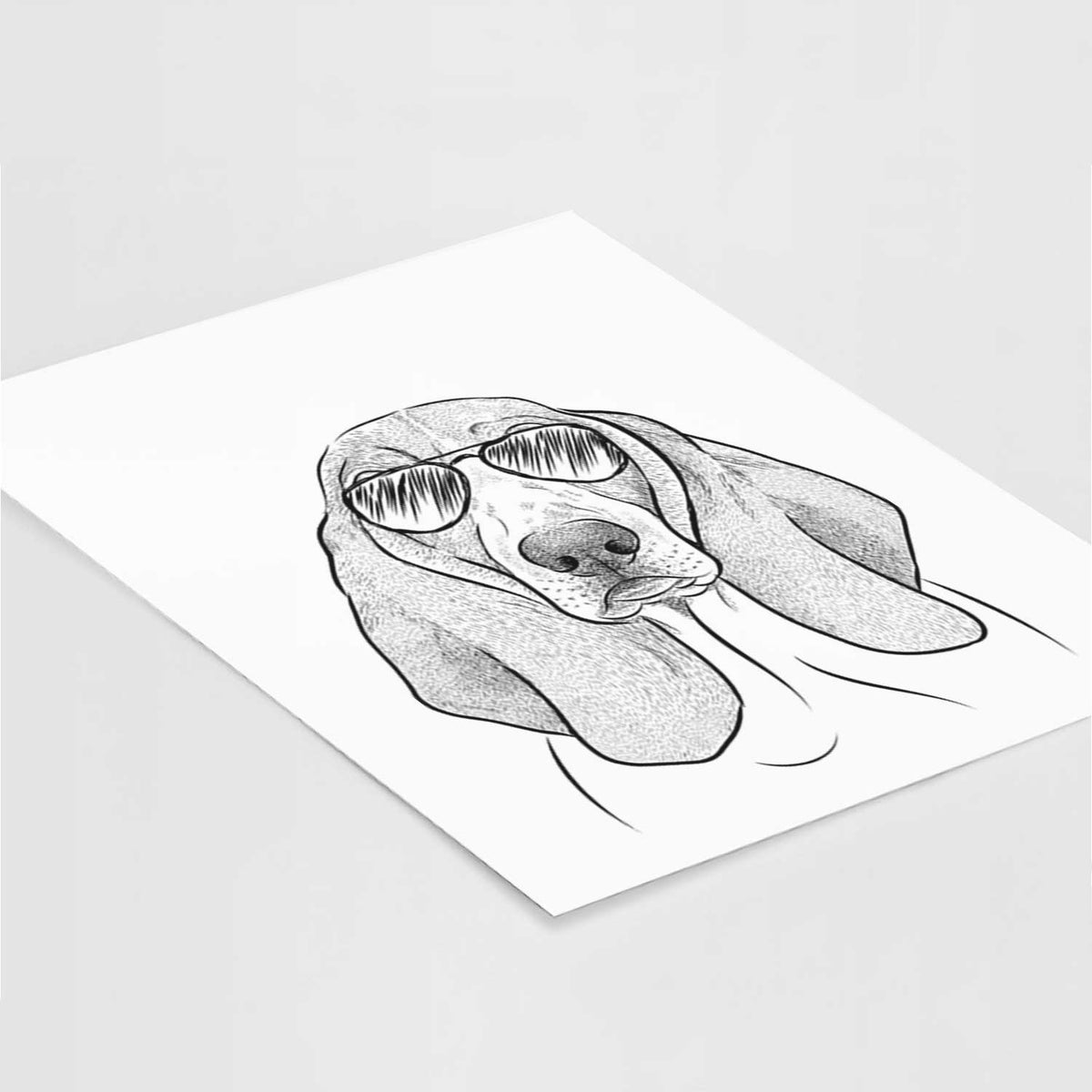Addison the Basset Hound Art Print