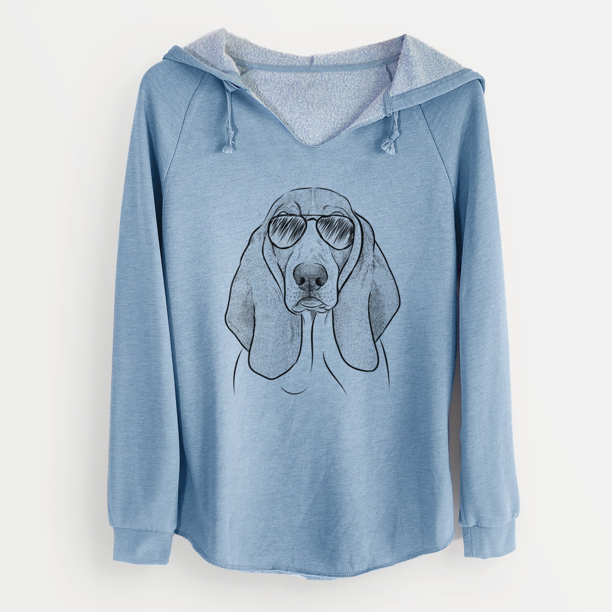 Aviator Addison the Basset Hound - Cali Wave Hooded Sweatshirt