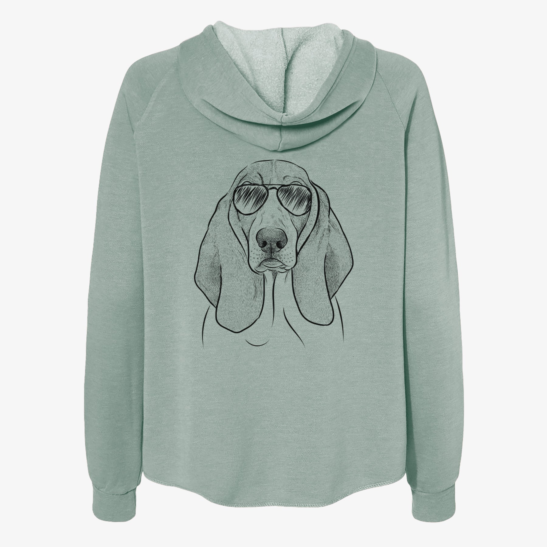 Addison the Basset Hound - Women's Cali Wave Zip-Up Sweatshirt