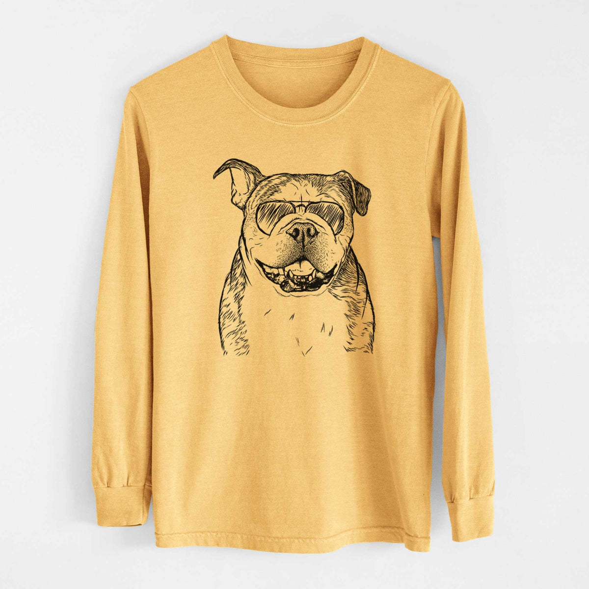 Aviators Agatha the Boston Bulldog - Heavyweight 100% Cotton Long Sleeve