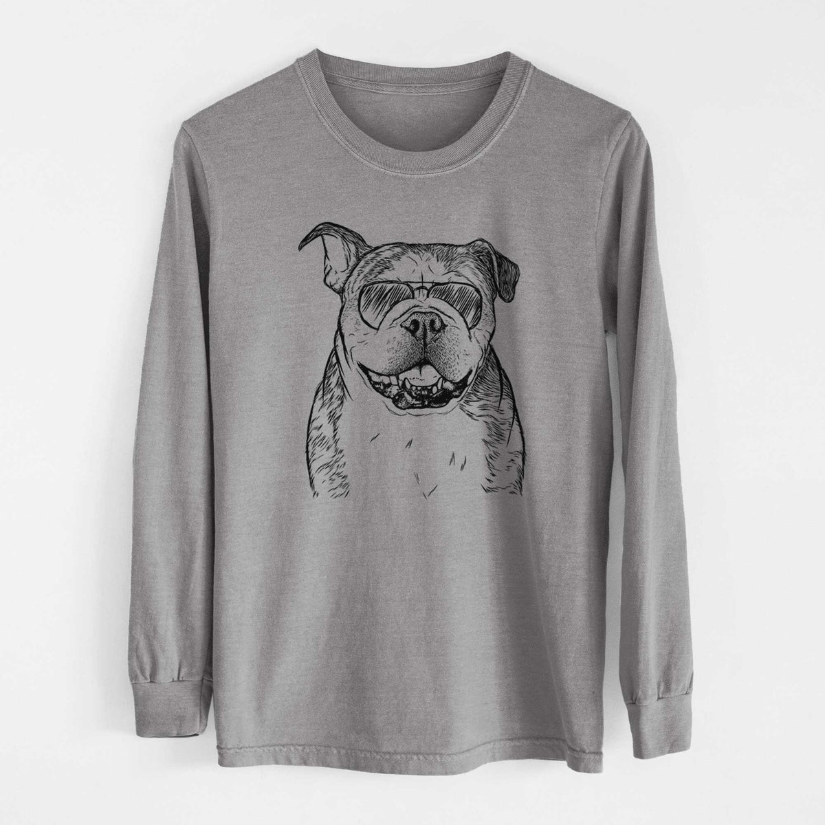 Aviators Agatha the Boston Bulldog - Heavyweight 100% Cotton Long Sleeve