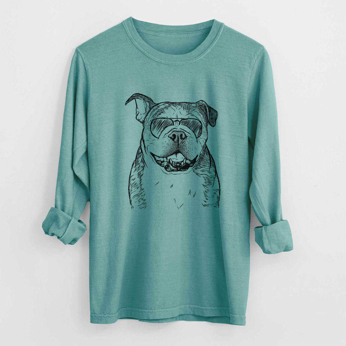 Aviators Agatha the Boston Bulldog - Heavyweight 100% Cotton Long Sleeve
