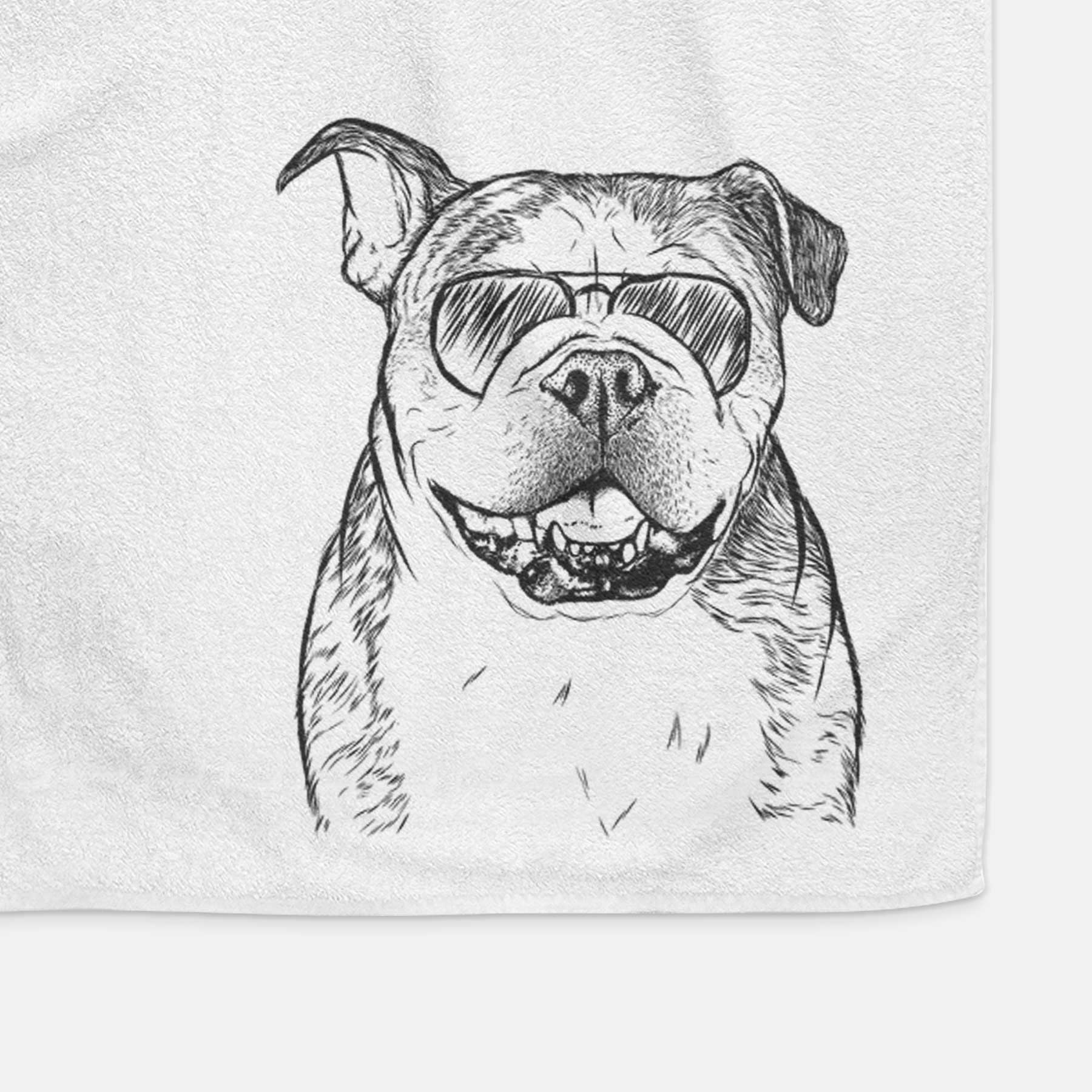 Agatha the Boston Bulldog Decorative Hand Towel