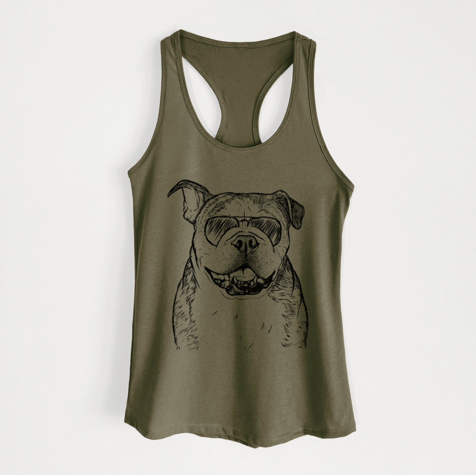 Agatha the Boston Bulldog - Women's Racerback Tanktop