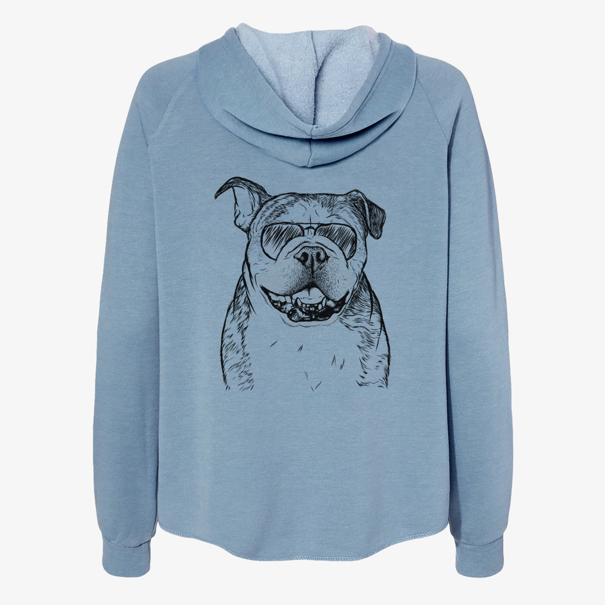 Agatha the Boston Bulldog - Women's Cali Wave Zip-Up Sweatshirt