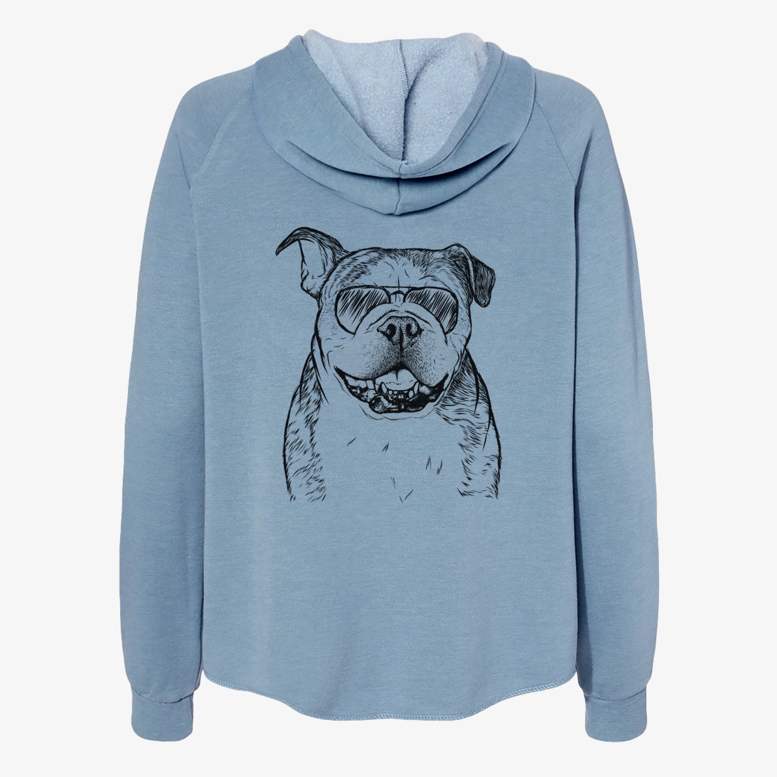 Agatha the Boston Bulldog - Women's Cali Wave Zip-Up Sweatshirt
