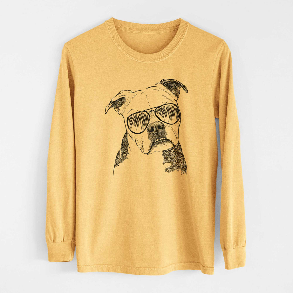 Aviators Aggy the Olde English Bulldogge - Heavyweight 100% Cotton Long Sleeve