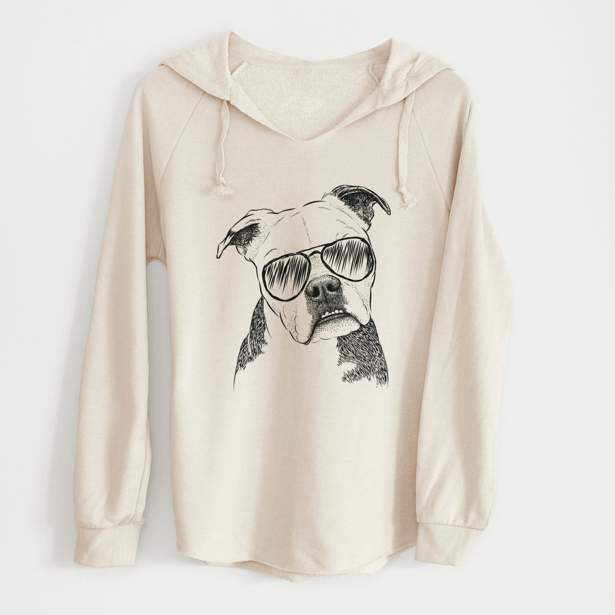 Aviator Aggy the Olde English Bulldogge - Cali Wave Hooded Sweatshirt