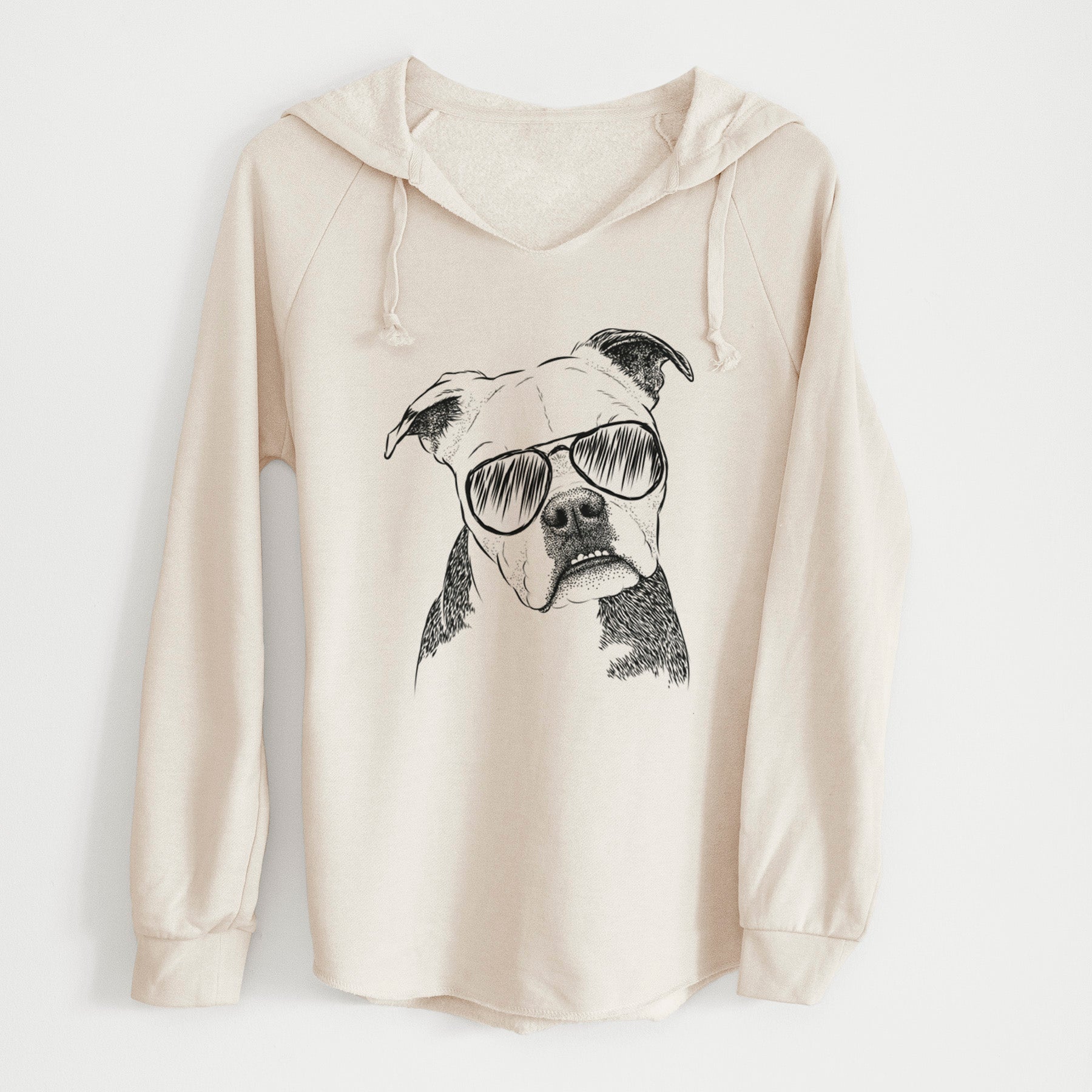 Aviator Aggy the Olde English Bulldogge - Cali Wave Hooded Sweatshirt