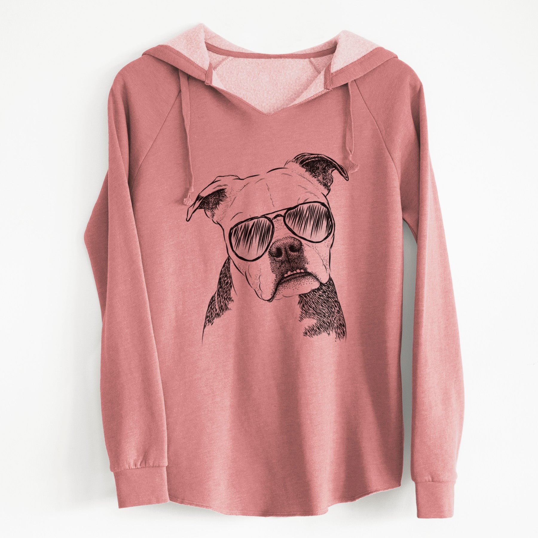 Aviator Aggy the Olde English Bulldogge - Cali Wave Hooded Sweatshirt