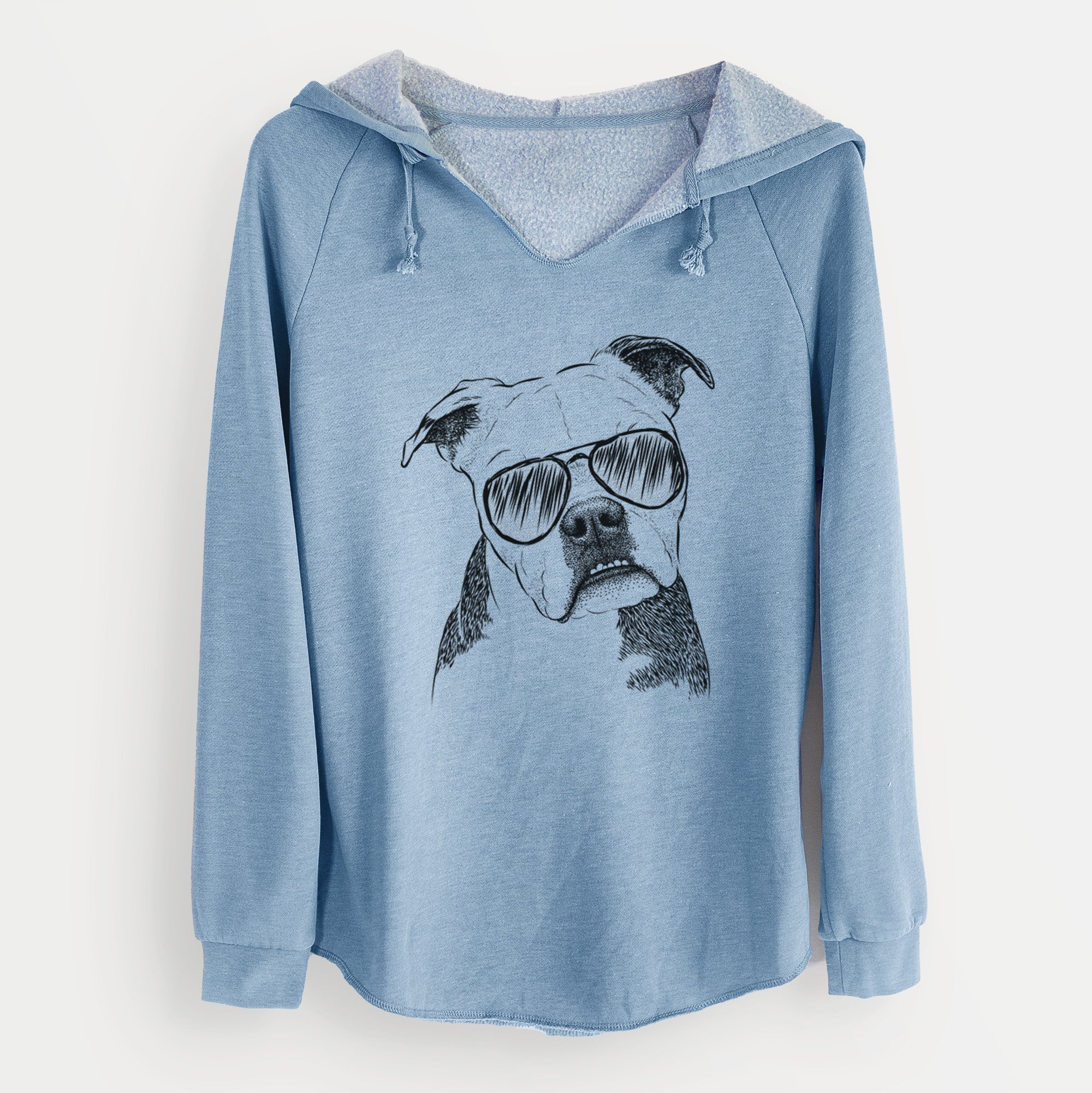 Aviator Aggy the Olde English Bulldogge - Cali Wave Hooded Sweatshirt