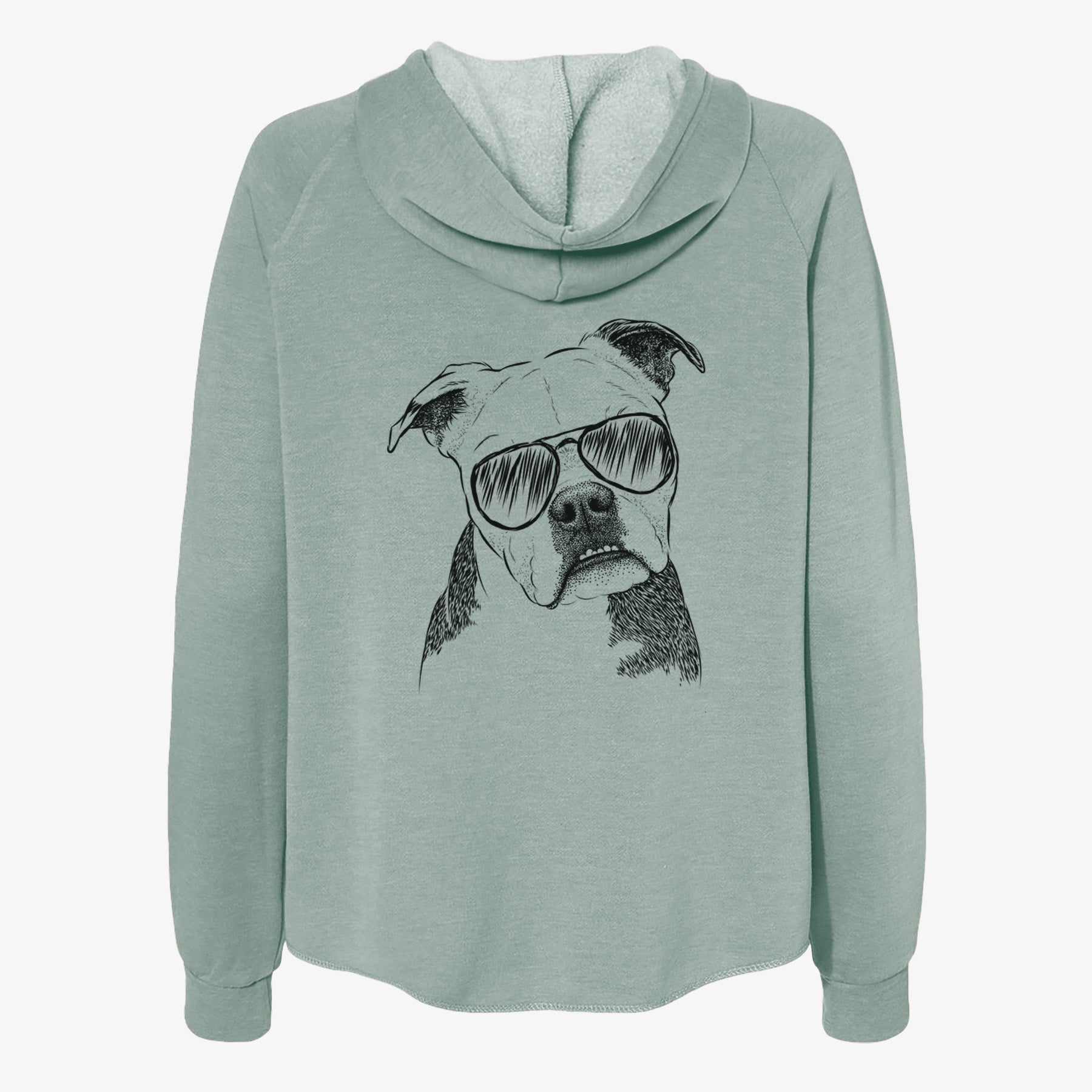 Aggy the Olde English Bulldogge - Women's Cali Wave Zip-Up Sweatshirt