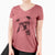 Aviator Aggy the Olde English Bulldogge - Women's V-neck Shirt