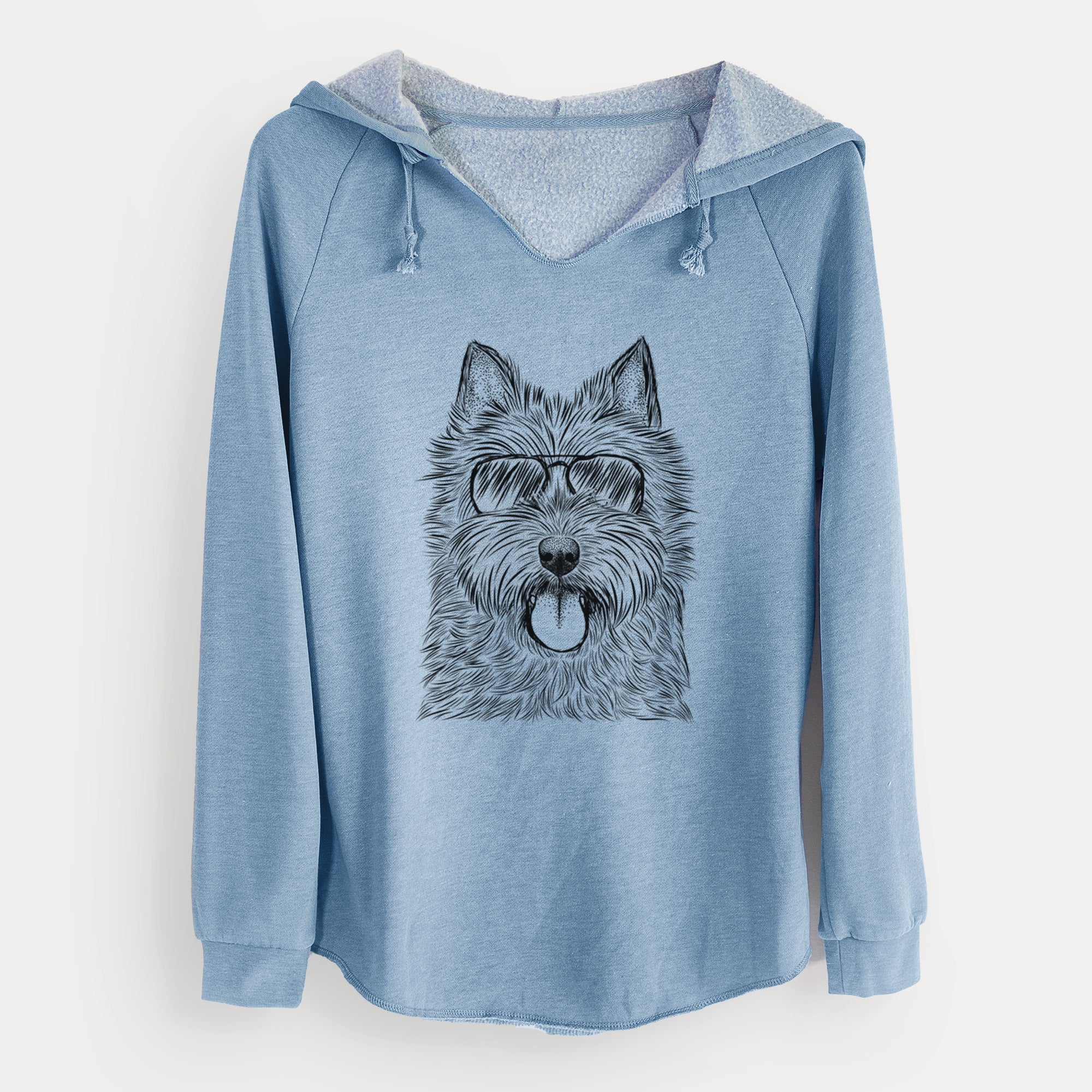 Aviator Alfie the Norwich Terrier - Cali Wave Hooded Sweatshirt