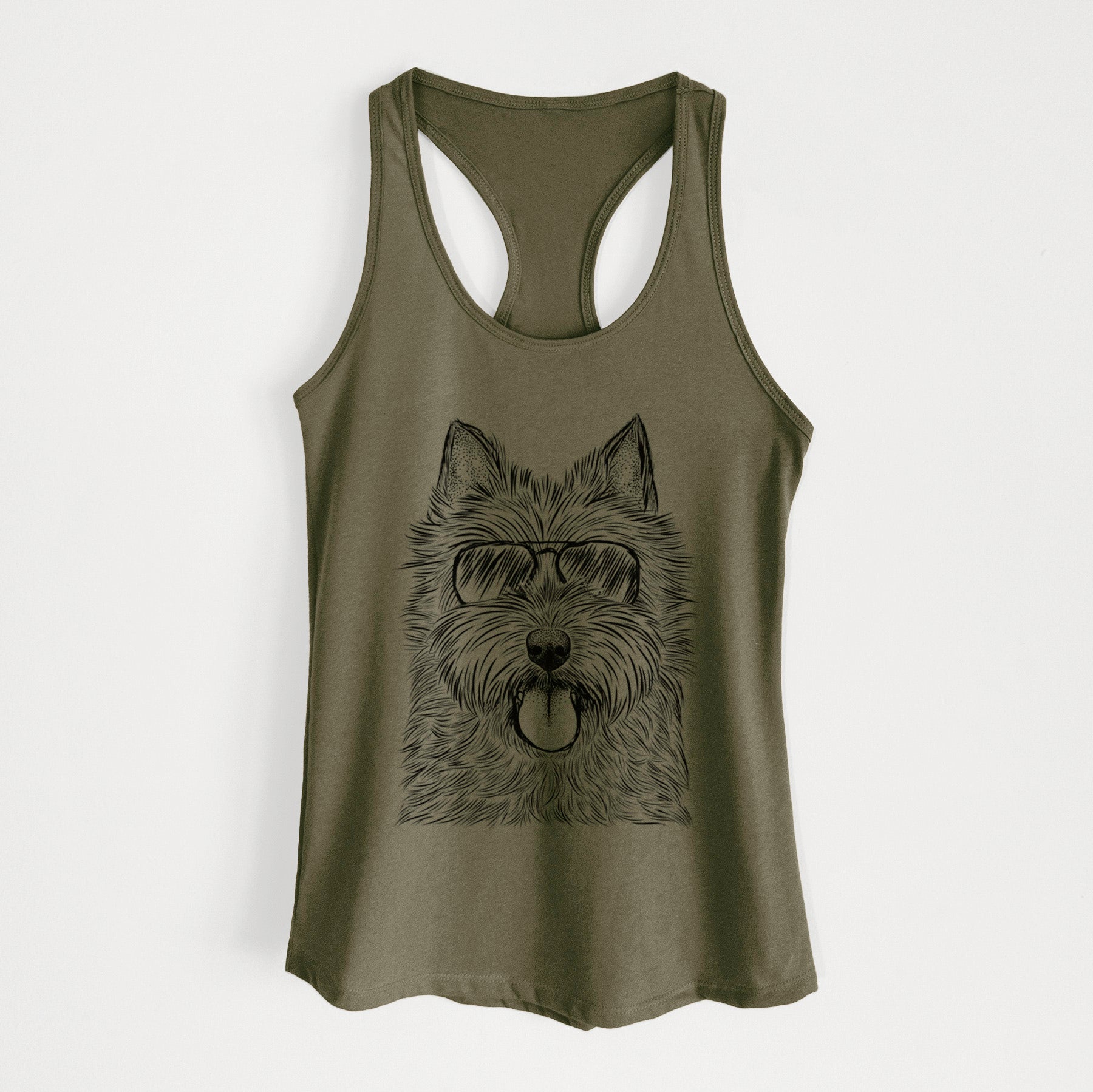 Alfie the Norwich Terrier - Women's Racerback Tanktop