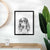 Aline the Irish Red and White Setter Art Print