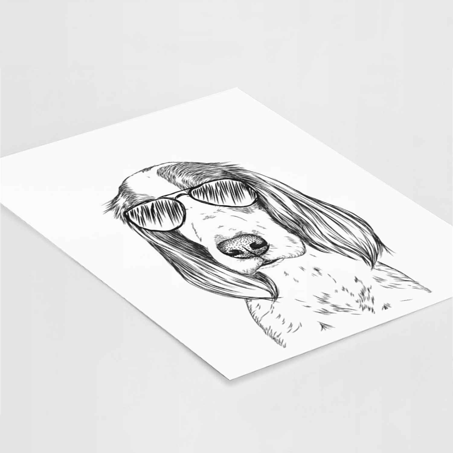 Aline the Irish Red and White Setter Art Print