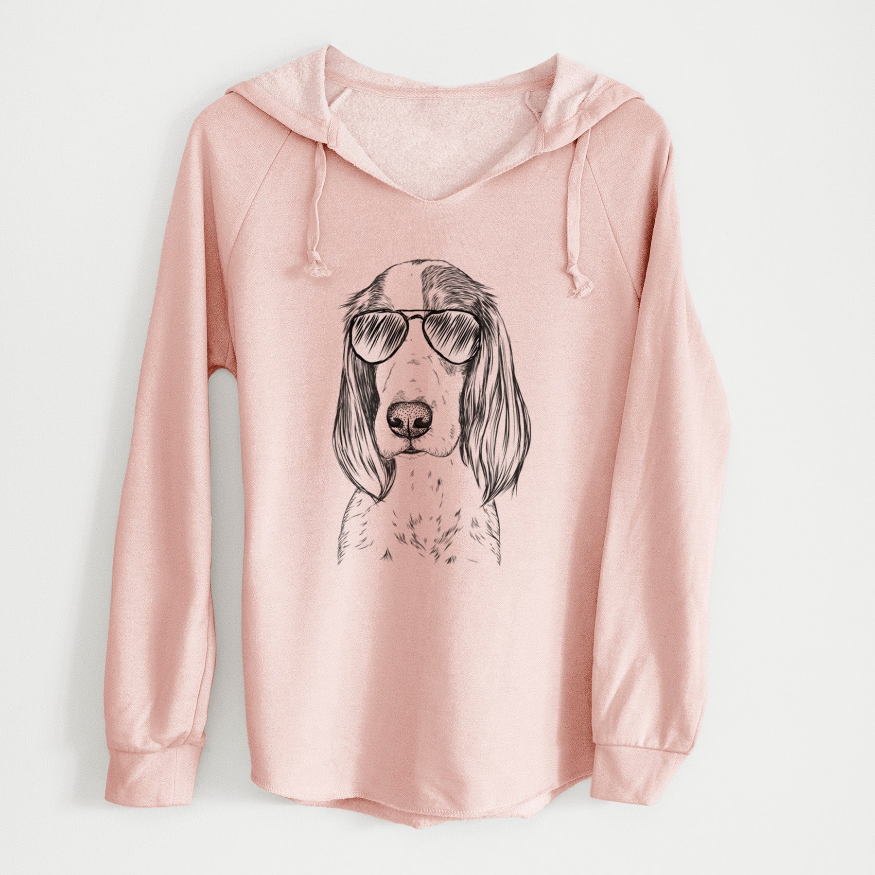 Aviator Aline the Irish Red and White Setter - Cali Wave Hooded Sweatshirt