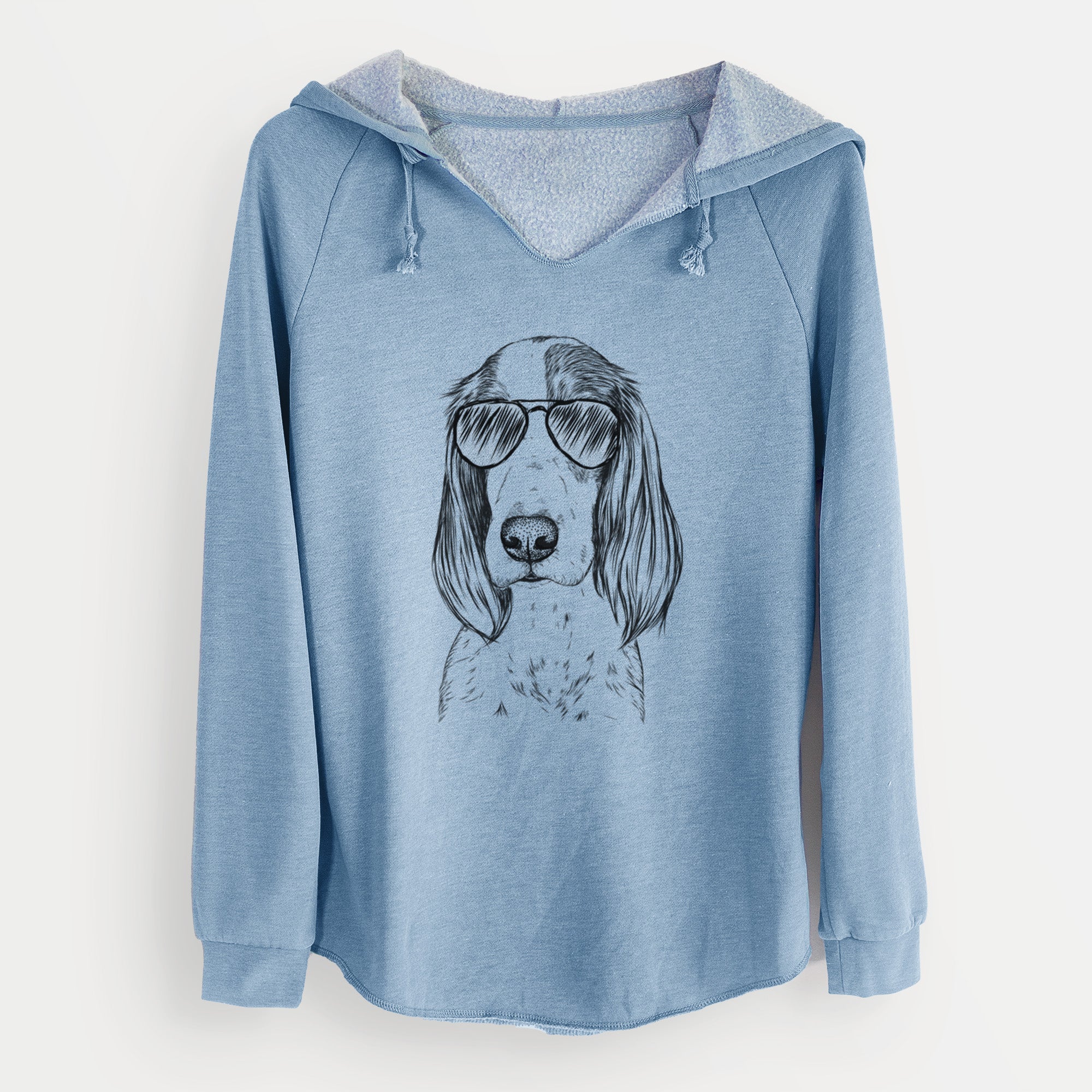 Aviator Aline the Irish Red and White Setter - Cali Wave Hooded Sweatshirt