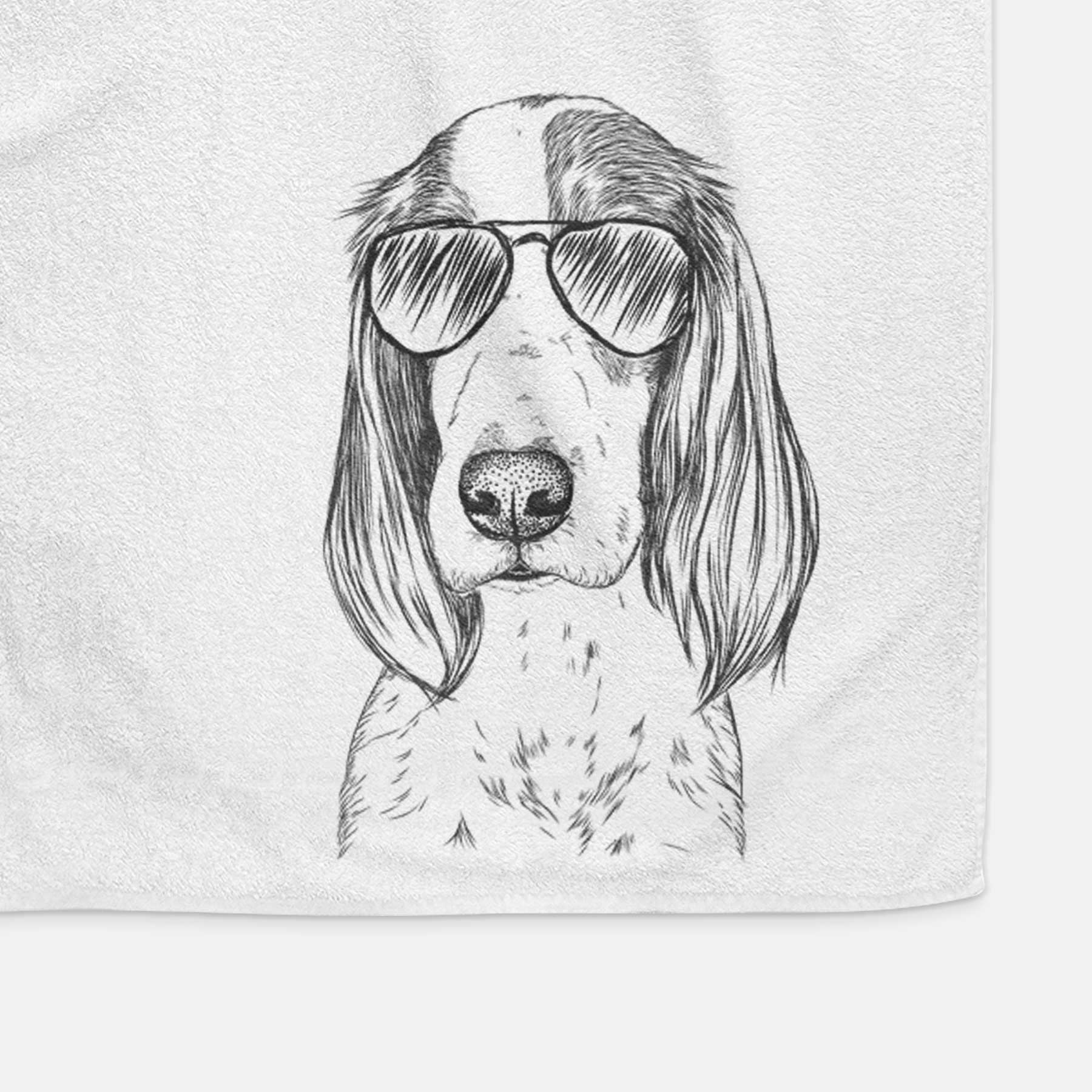 Aline the Irish Red and White Setter Decorative Hand Towel