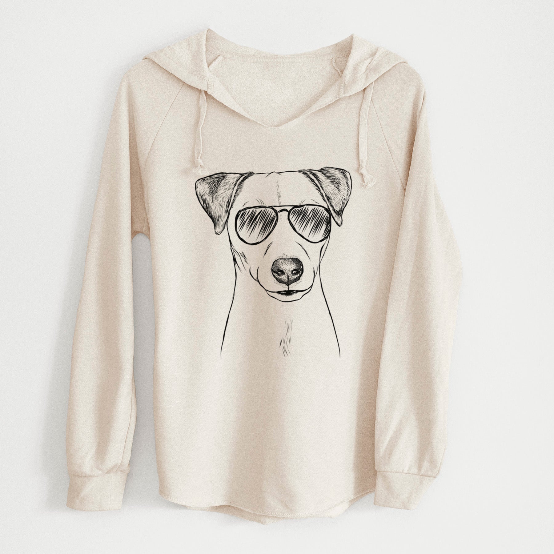 Aviator Ally the Jack Russell Terrier - Cali Wave Hooded Sweatshirt