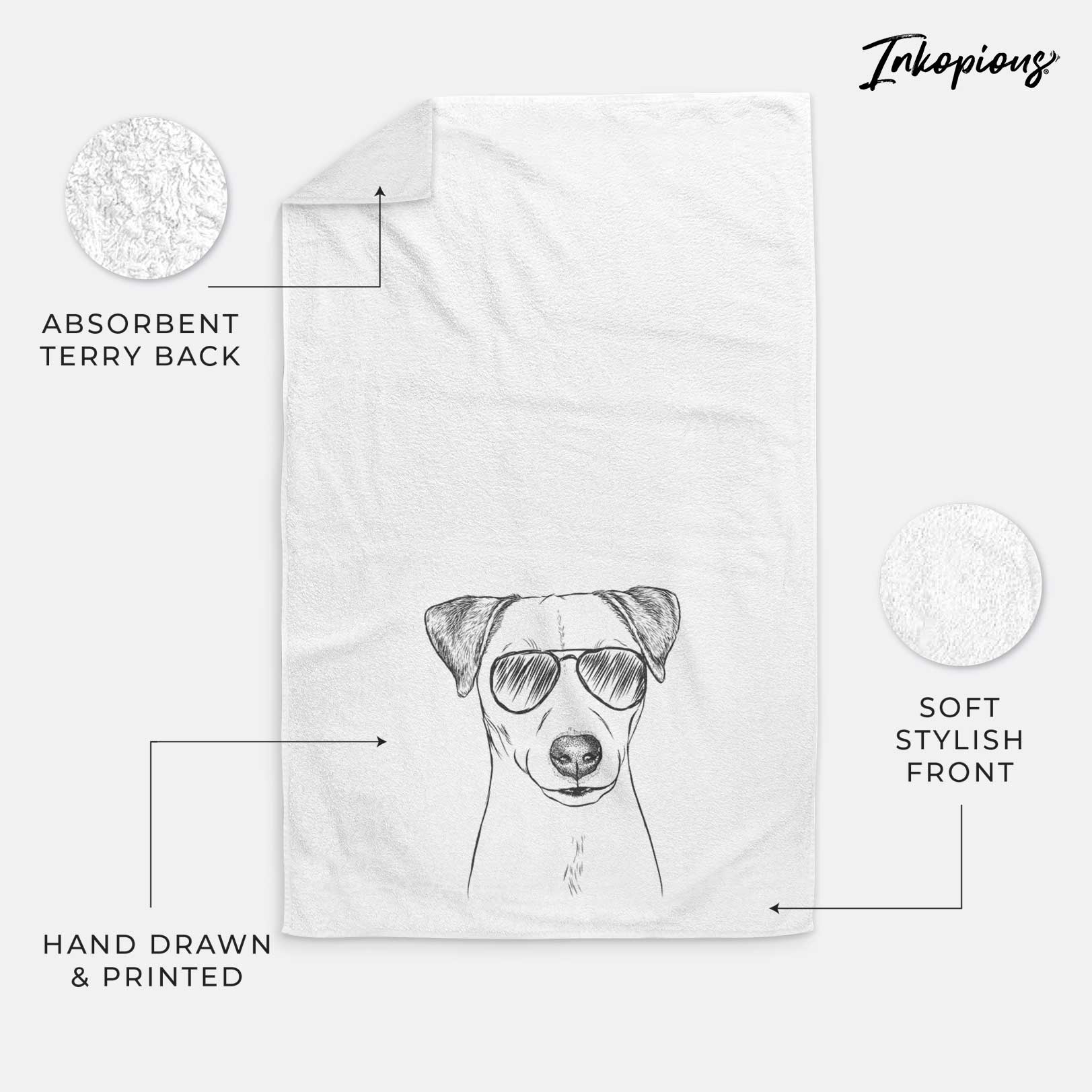 Ally the Jack Russell Terrier Decorative Hand Towel